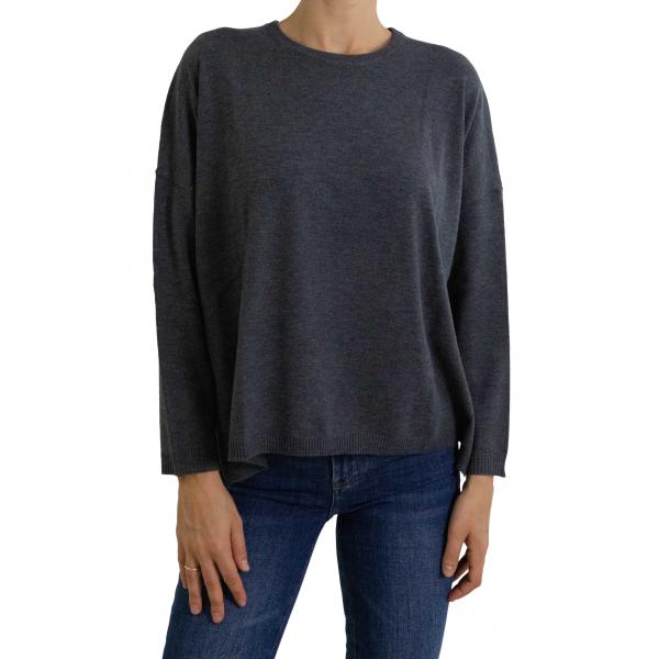 Maglione girocollo tinta unita 